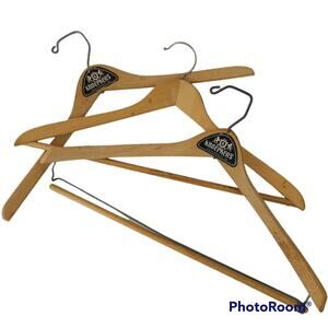 Set of 3 Vintage wooden hangers